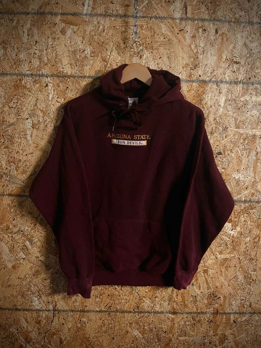 Arizona State Sun Devils Maroon Vintage Embroidered Hoodie